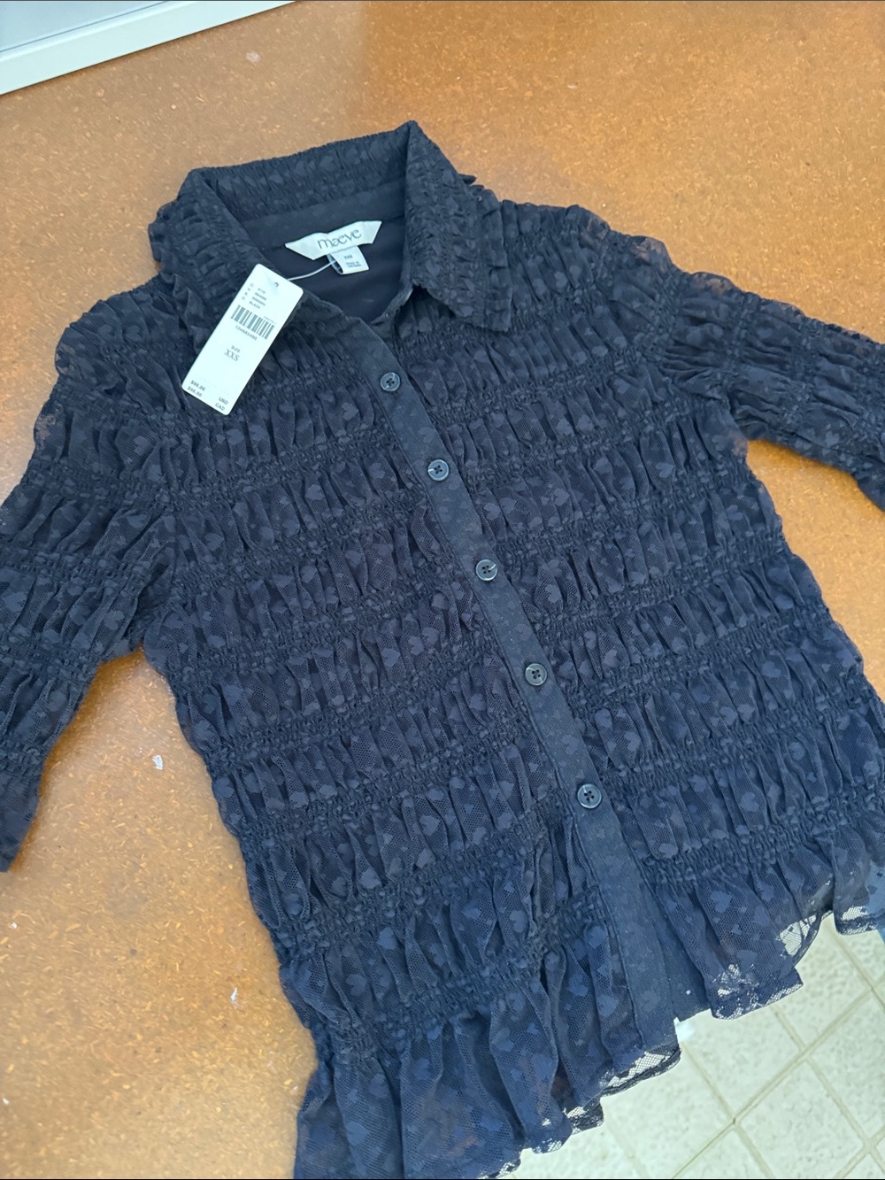 Anthropologie stretchy blouse XXS NWT